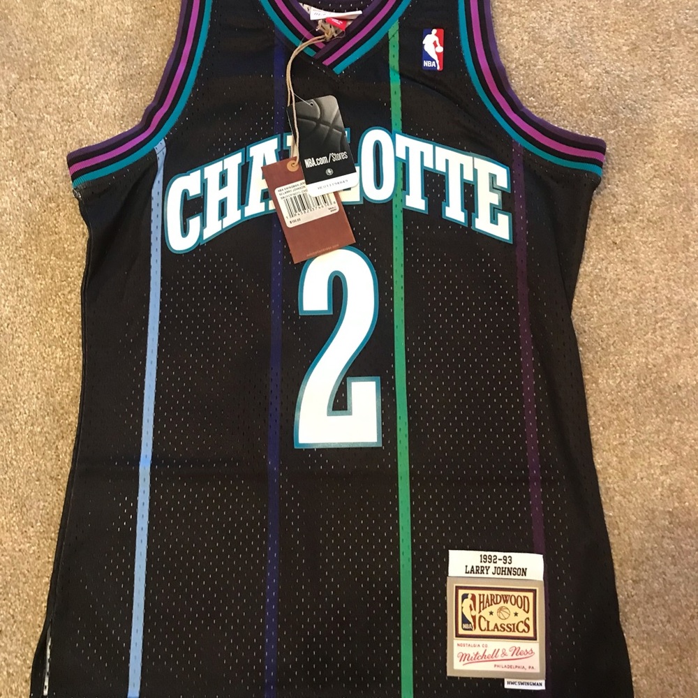 Mitchell & ness jersey Johnson authentic Hornets bobcats Charlotte Swingman new